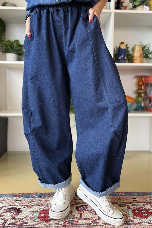 Tucker Classic Barrel Jean Dark Denim - 